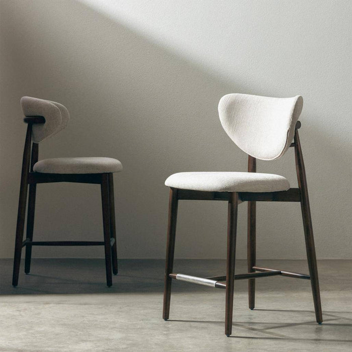Sgabello da Pranzo JULIETTE Beige/Noce