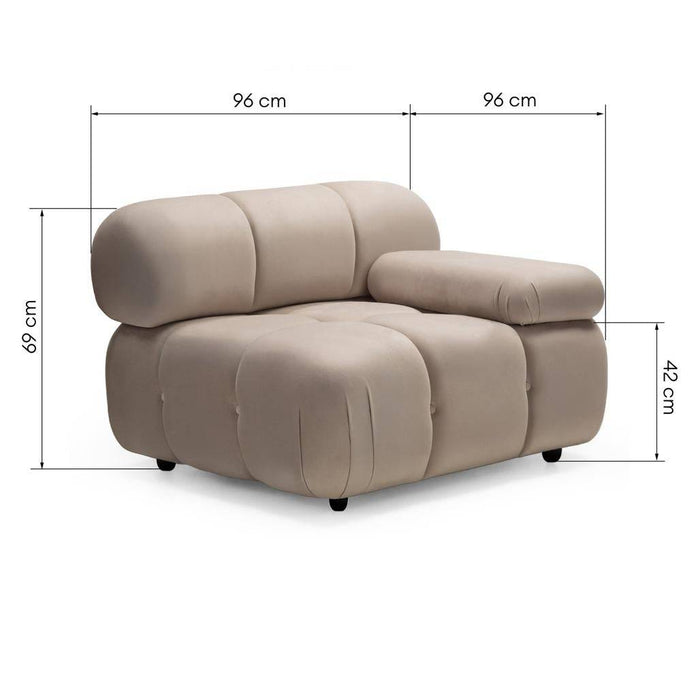 Modulo Grande URBANIQUE, beige chiaro, velluto