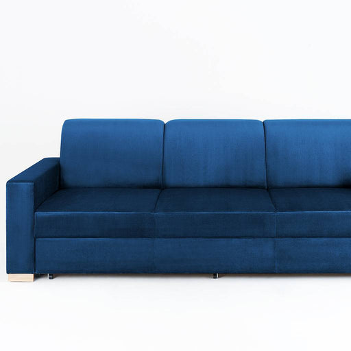 Divano in tessuto corbezzolo naturale, 3 posti, con schienale e braccioli imbottiti, ideale per soggiorno moderno, SKU: SF040STABLROZ3-RV81