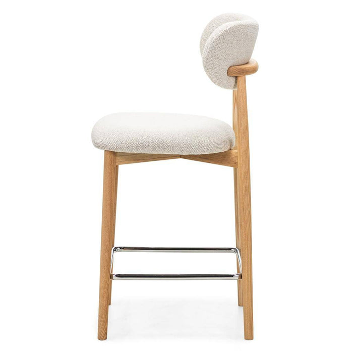 Sgabello MIA, panna, rovere