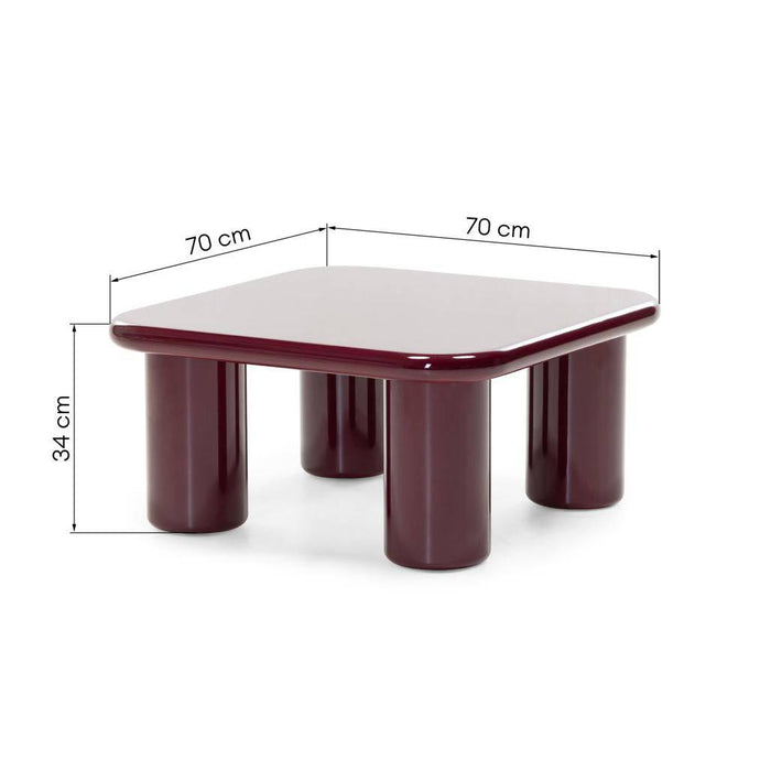 Tavolino da Caffè MURIEN 70 cm, Borgogna/Ciliegia
