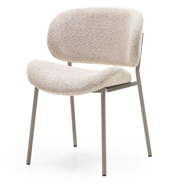 Sedia Imbottita SUKRA, Beige, Boucle