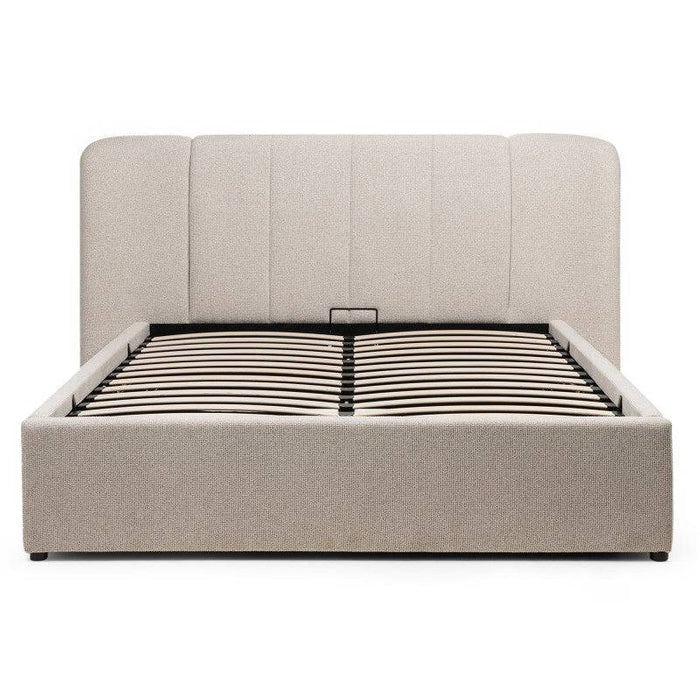 Letto imbottito LULANEL 160x200 cm, beige chiaro
