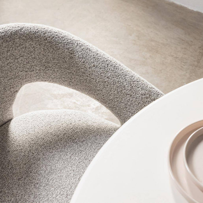 Sedia imbottita JOEL, grigio-beige
