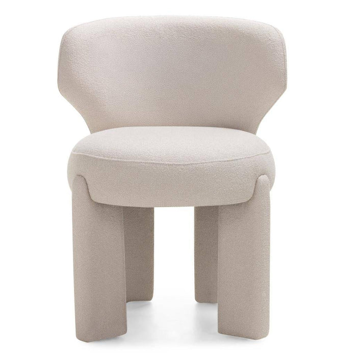 Sedia imbottita SELEN, crema, bouclé