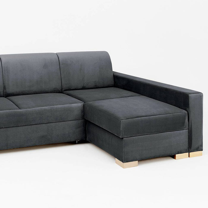 Divano Letto Angolare STABLE R - Grigio Lilla