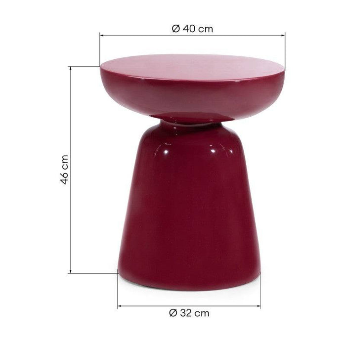 LIMPO Tavolino 40 cm Borgogna Lucido