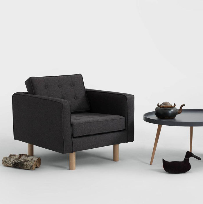 Poltrona TOPIC WOOD, Carbon, Legno Naturale