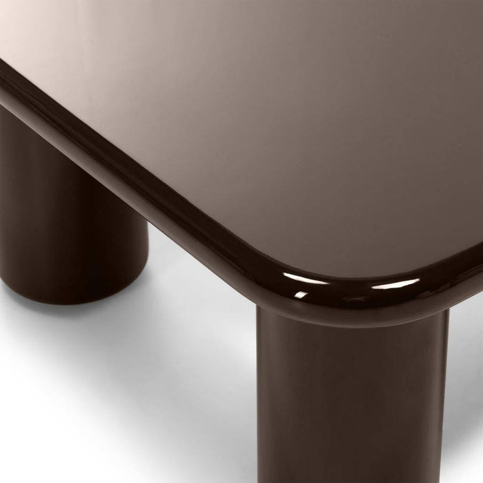 Tavolino da Caffè MURIEN 70 cm, Cioccolato Lucido