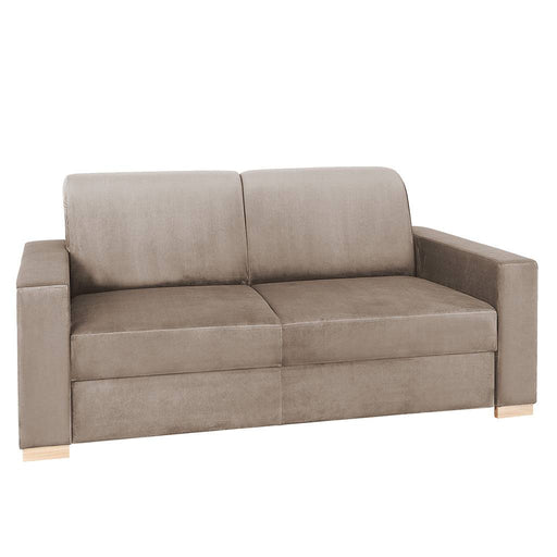 Divano 2 posti beige in tessuto morbido, con braccioli larghi e schienale comodo, ideale per soggiorno elegante e funzionale - SKU: SF040STABL2-RV16