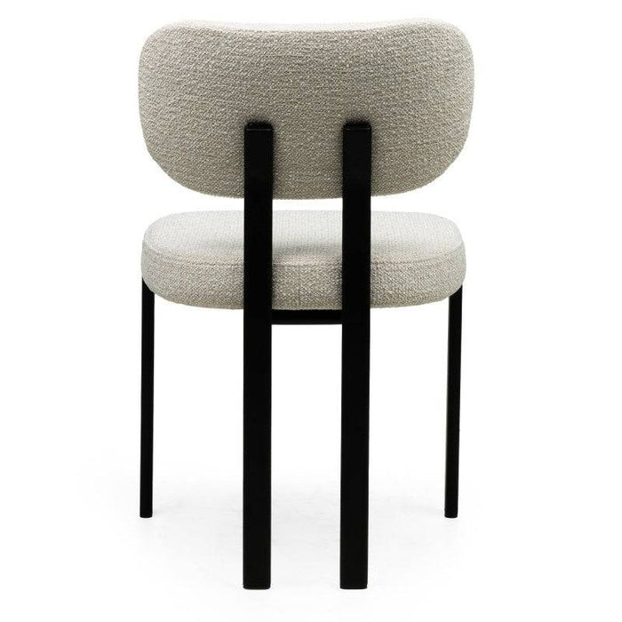 Poltrona FLARA rivestita beige chiaro gambe nere