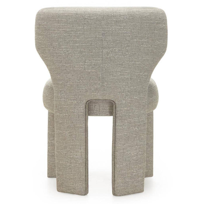 Sedia imbottita MALI beige, forme arrotondate