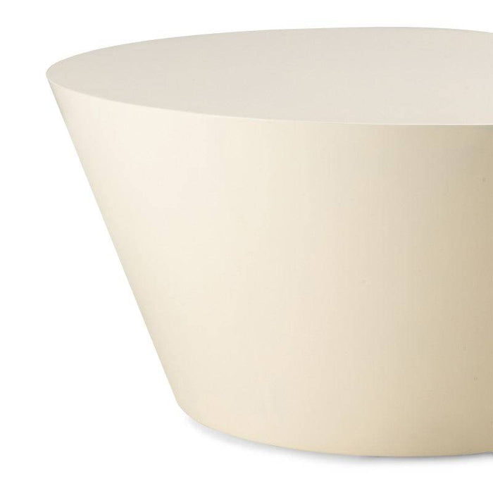 Tavolino ELISSA Ø60 cm, bianco crema, lucido