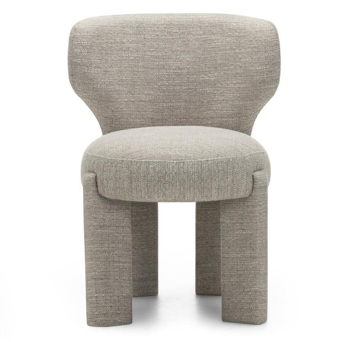 Sedia imbottita MALI beige, forme arrotondate