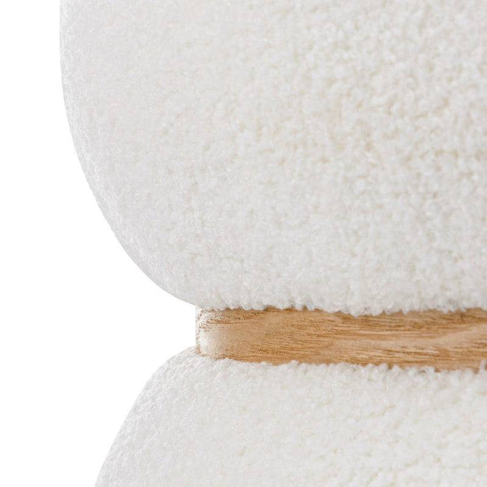 Pouf imbottito MUSSI Rotondo Bianco