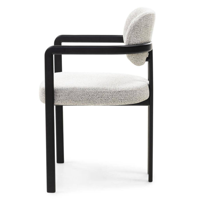 Sedia Imbottita FLAIRE, Grigio Beige e Nero