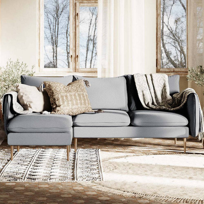Divano Angolare POSH L WOOD Platino
