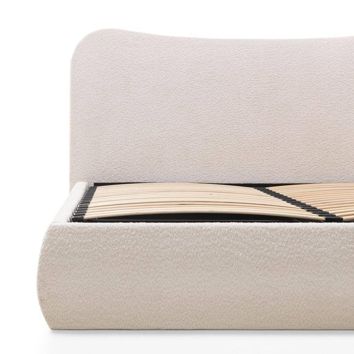 Letto imbottito DOMINIQUE 140x200 cm, beige