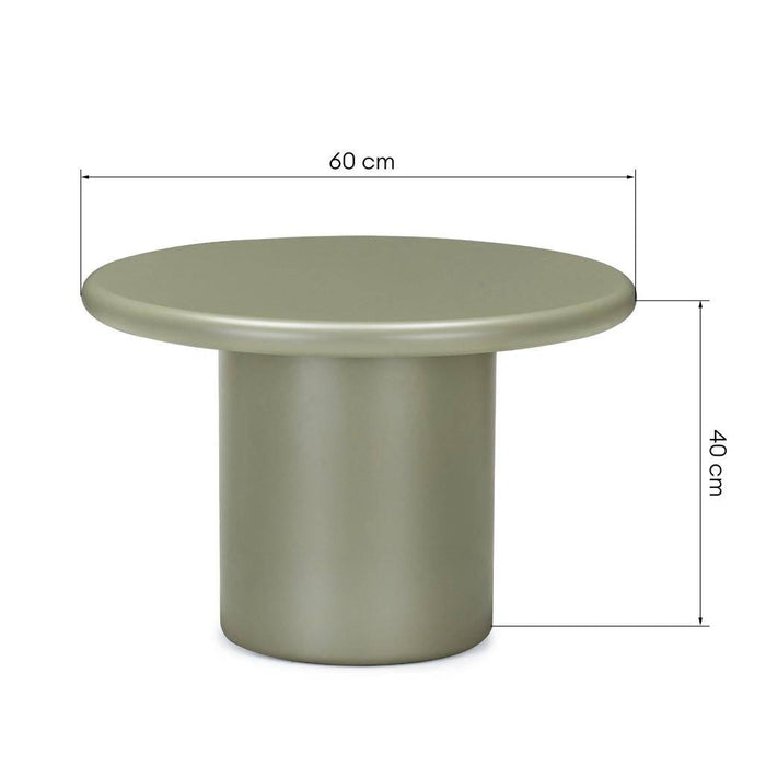 Tavolino da caffè 60 cm HARP, verde oliva, opaco