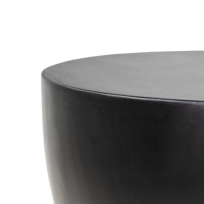 Tavolino Laterale HORSA 35 cm, Nero, Legno di Mango