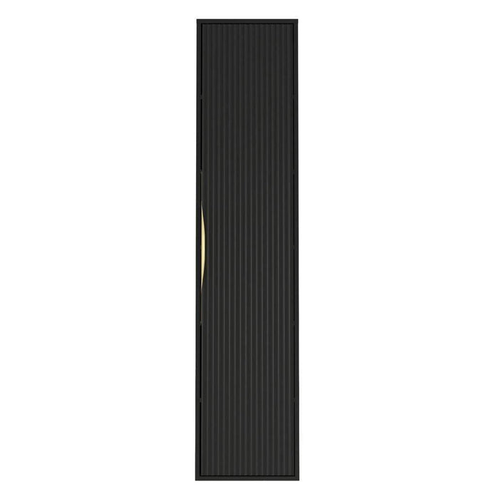 Mobile bagno ANVERS, rigato, maniglia oro, nero