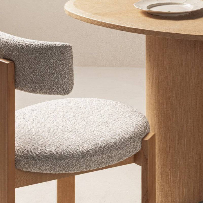 Sedia MARTIN beige-crema legno naturale