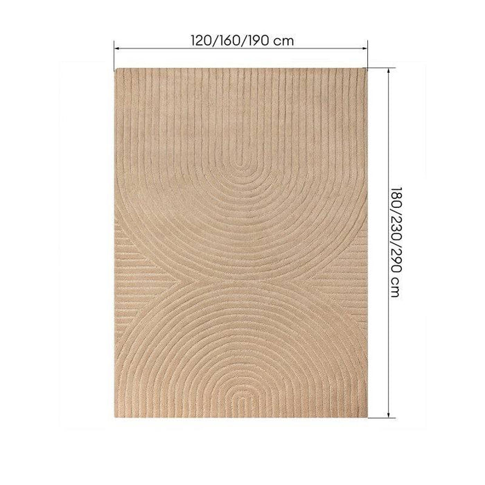 Tappeto MORO rettangolare, lana, beige scuro