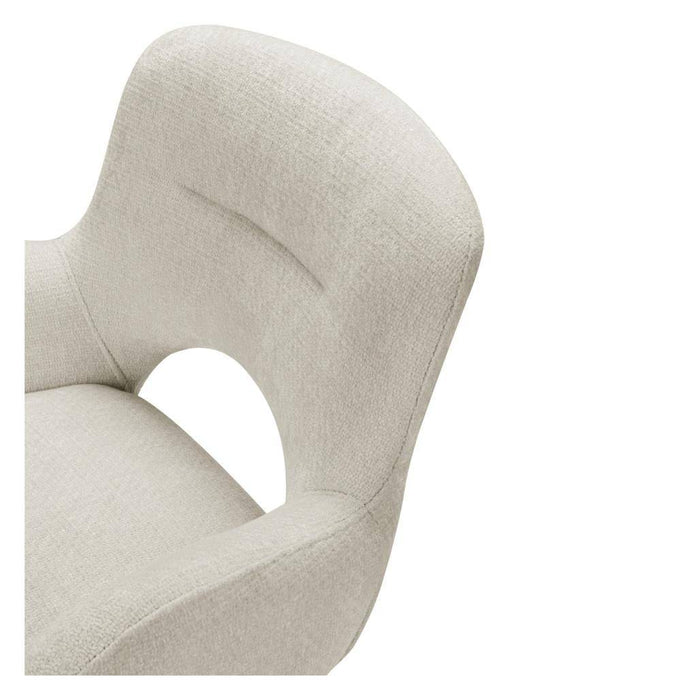 Sedia girevole COZAL, beige chiaro, gambe nere