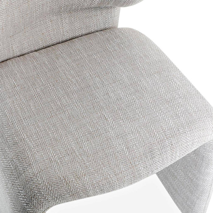Poltrona rivestita BIZZA, beige e grigio