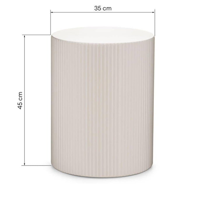 Tavolino laterale RYU, 35 cm, grigio-beige