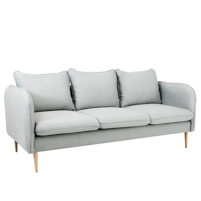 Divano POSH WOOD 3 posti - Platino, legno naturale