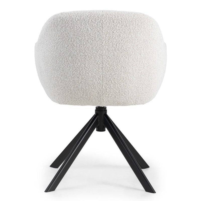 Poltrona ANTOS girevole, beige crema e gambe nere