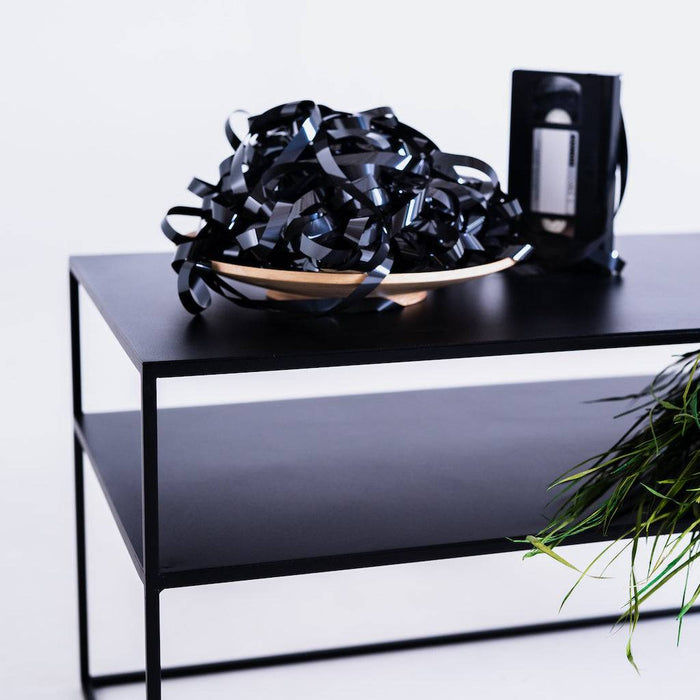 Tavolino RTV TENSIO 2 FLOOR METAL 100x45 - Nero