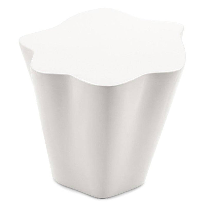 Tavolino Laterale FIOR 49 cm, Grigio-Beige, Lucido