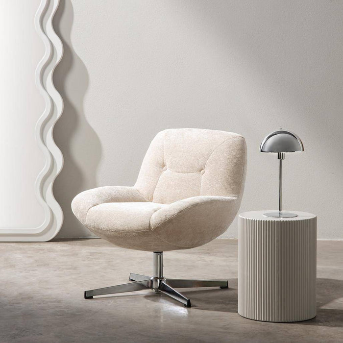 Poltrona girevole RENO, beige