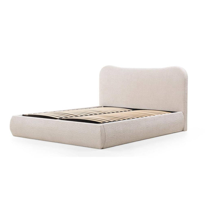 Letto imbottito DOMINIQUE 140x200 cm, beige
