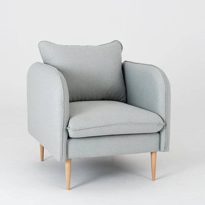 Poltrona POSH WOOD - Platino, Naturale