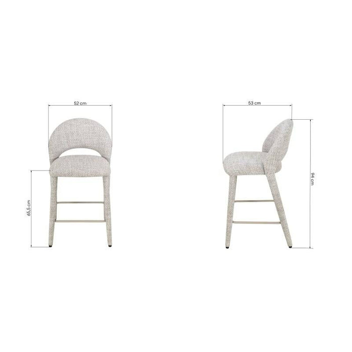 Sgabello bar LLAT, beige-marrone