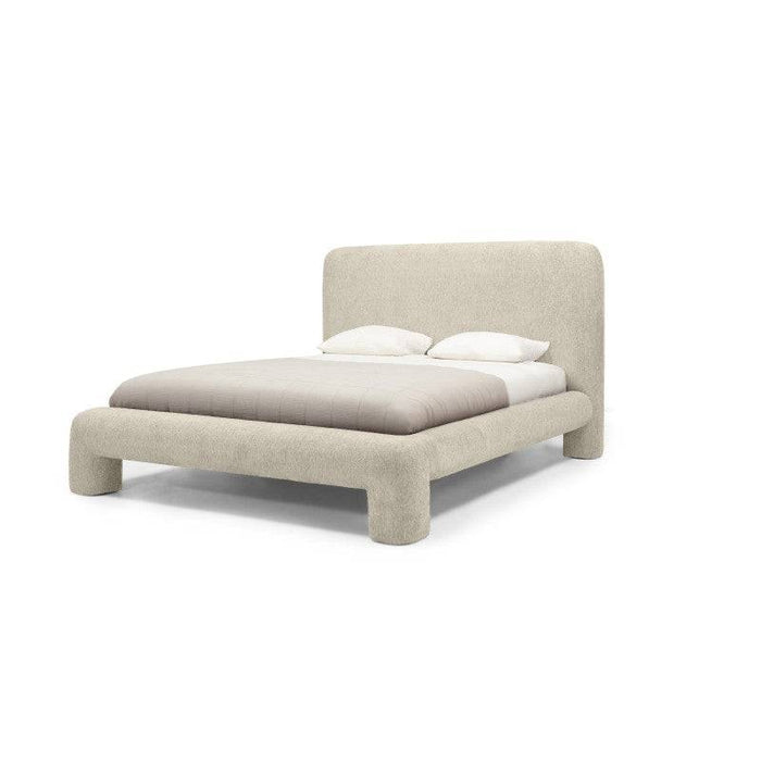 ROLLAND Letto Imbottito 160x200 cm Grigio Chiaro