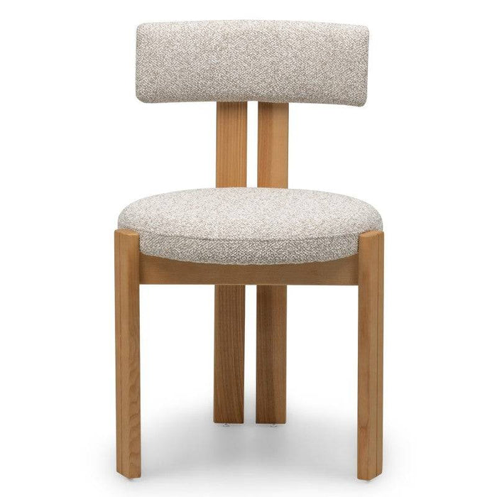 Sedia MARTIN beige-crema legno naturale