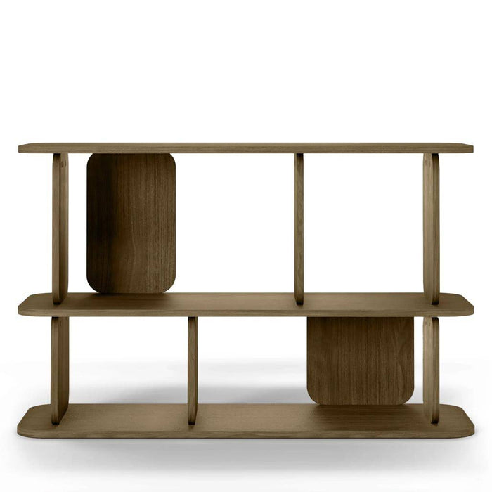 Scaffale basso arrotondato SALA, marrone espresso