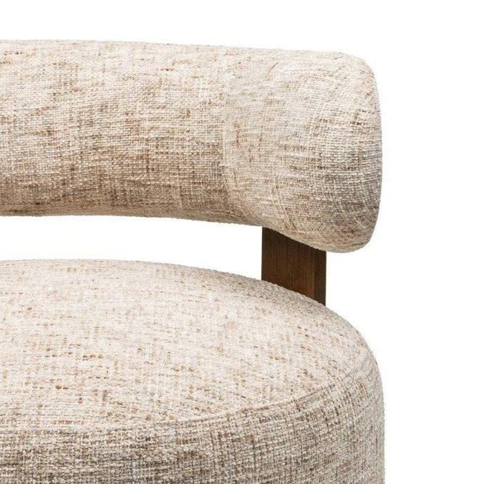 Poltrona lounge MARABELL, beige-grigio/noce