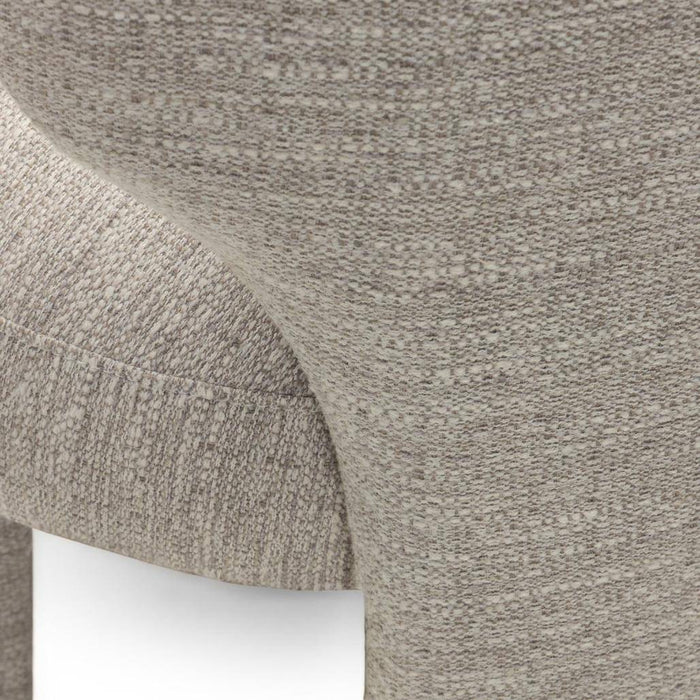Sedia imbottita MALI beige, forme arrotondate