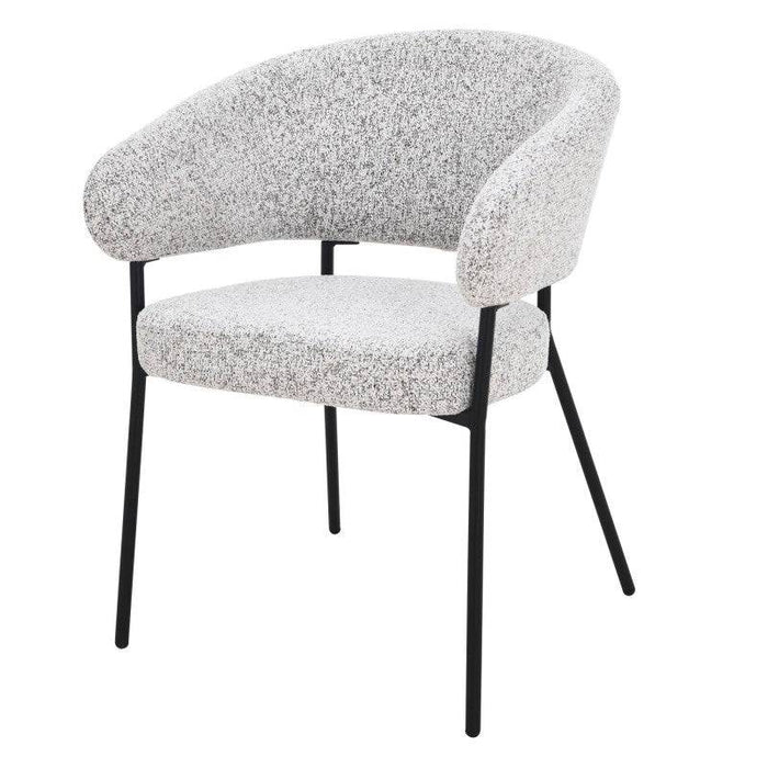 Sedia AMUL rivestita, seduta beige/gambe nere