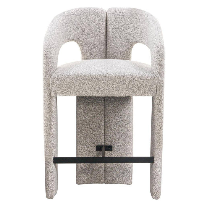 Sgabello imbottito JOEL, grigio-beige