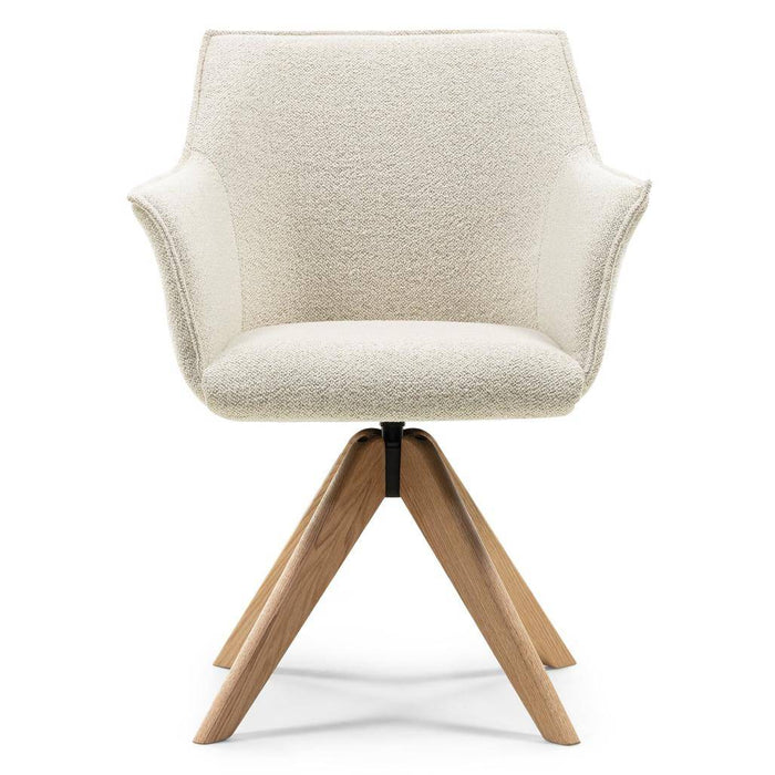 Sedia Girevole MANER, Crema, Quercia