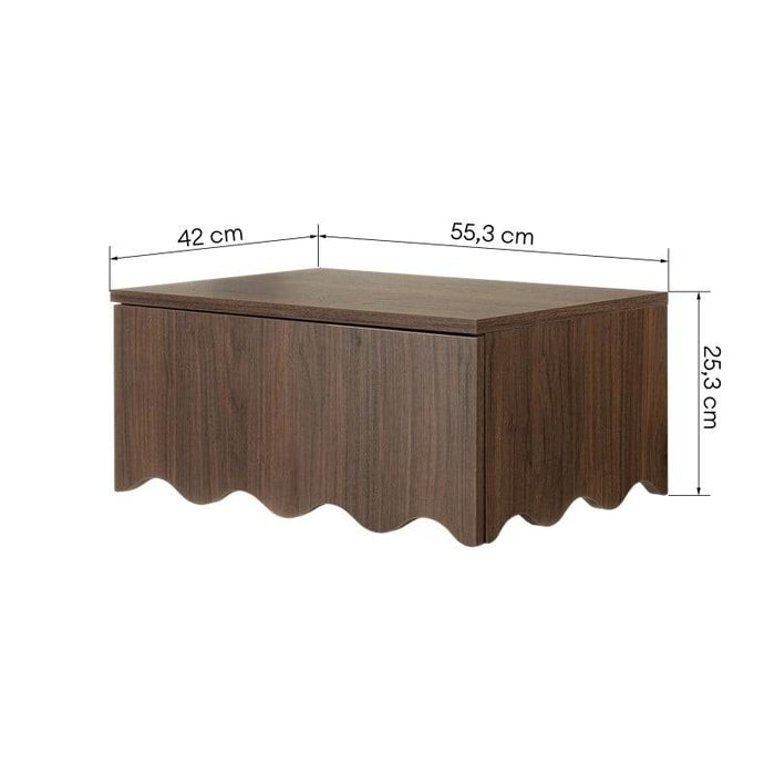 Comodino TIM Villa Walnut con Onda