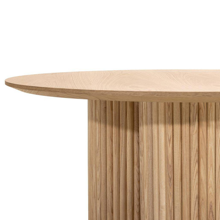 Tavolino NAORA II rotondo 100 cm, rovere e frassino