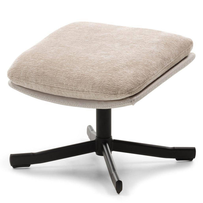 Poltrona Girevole UNO, beige con poggiapiedi