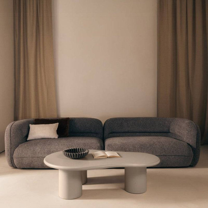 Tavolino NADINI, beige scuro, opaco, forme arrotondate